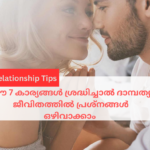 ഈ 7 കാര്യങ്ങൾ ശ്രദ്ധിച്ചാൽ ദാമ്പത്യ ജീവിതത്തിൽ പ്രശ്നങ്ങൾ ഒഴിവാക്കാം Add a heading (2)